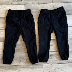 GAP | Kids Classic Black Joggers | Size: XS (4-5) | Set of 2